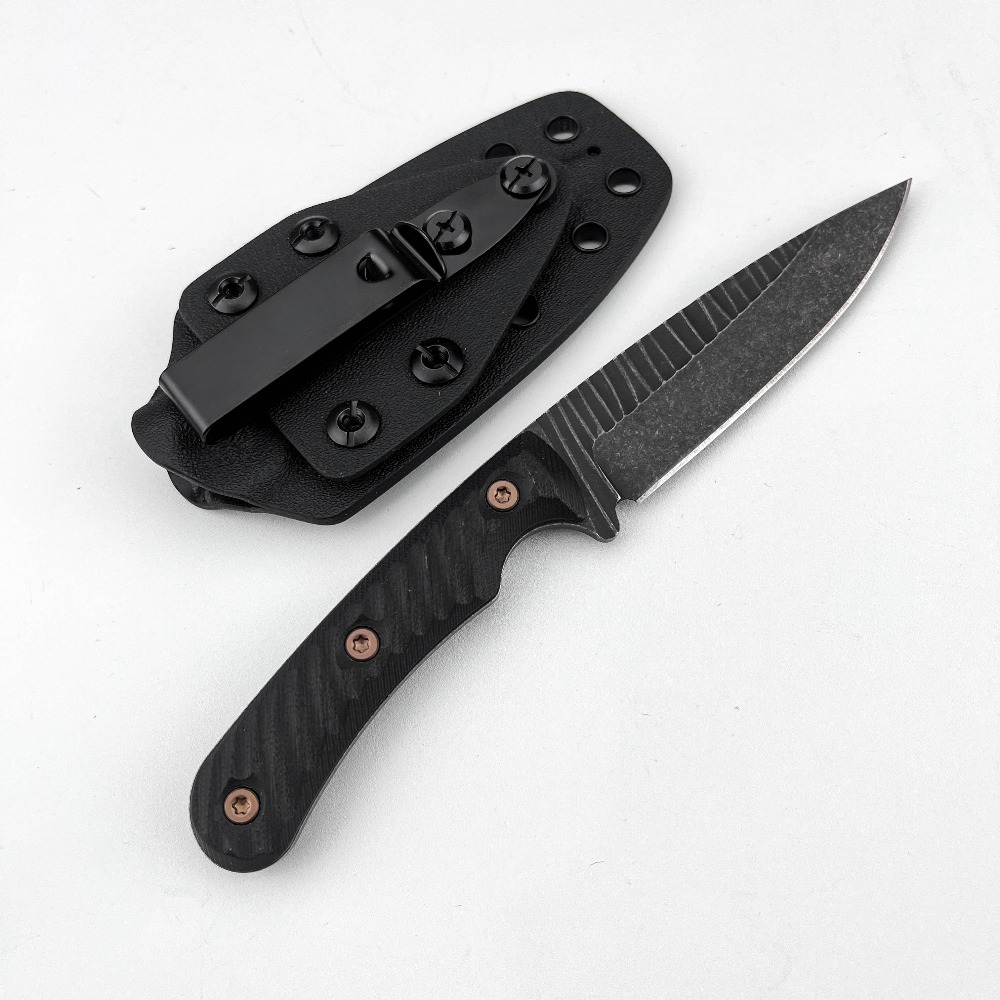 Edc Concealed Carry Knife - フルタングブッシュクラフトナイフ D2ブレード 滑り止めG10ハンドル 防水カイデックスシース アウトドアキャンプEDC携帯ナイフ