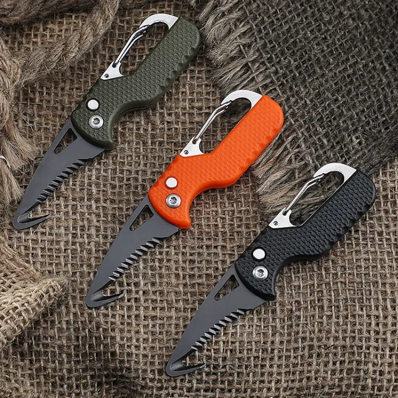 Edc Carry Box - ポータブル多機能エクスプレスパーセルナイフキーホルダー鋸歯状フック携帯用開梱緊急サバイバルEDCツールボックスオープナー