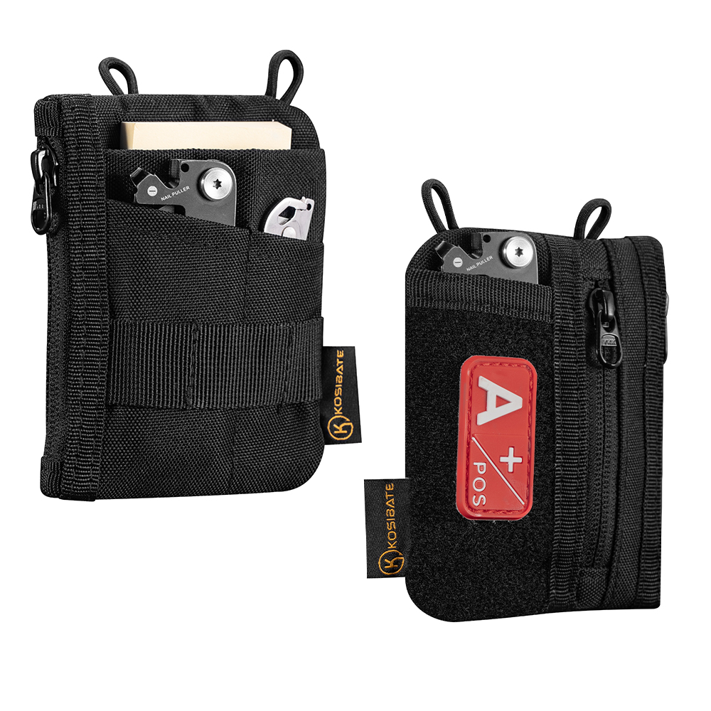 Edc Everyday Carry Gear - EDCオーガナイザーポーチ、DIYパッチエリア付き、日常持ち運び用、マルチツールポケットポーチウォレット、EDCギア、お金、現金、カード用