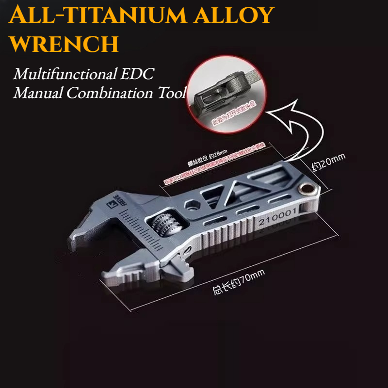 Edc Carry Pliers - TC4 オールチタン合金レンチとプライヤー革新的なミニ多機能分解ビット EDC 携帯用栓抜きツール