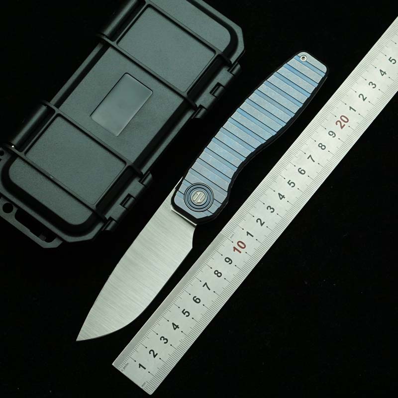 Pocket Knife Ceramic - 大型FSD # 折りたたみナイフ 154 センチメートルブレードセラミックベアリングチタンハンドルアウトドアキャンプキッチンサバイバル多機能 EDC