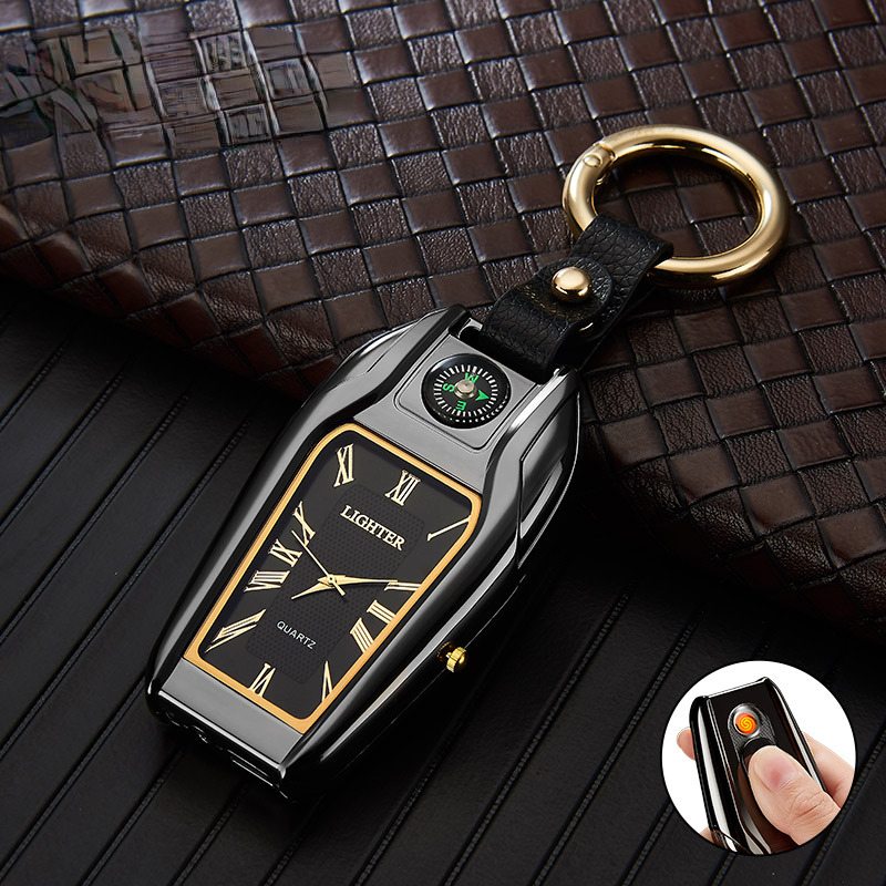 Compass Keychain Mini - 男性用の多機能キーホルダー,アークライター,パーソナライズされたUSB充電式,誕生日プレゼント,新品