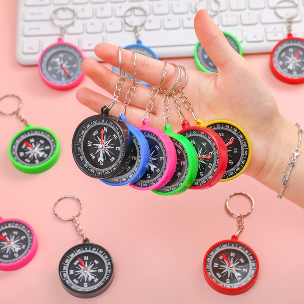 アウトドアキャンプポケットコンパスキーホルダー登山ハイキング - Compass Keychain Mini のレビューと価格