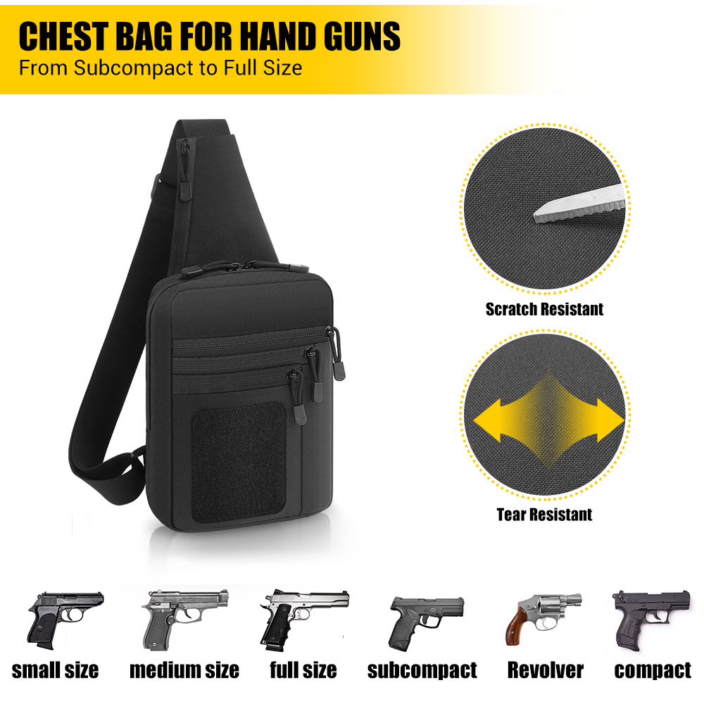 戦術的なピストルガンバッグ隠しキャリーガンホルスターハンドガ - Edc Concealed Carry Bag のレビューと価格