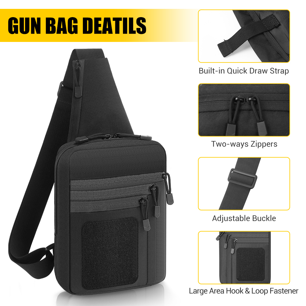 戦術的なピストルガンバッグ隠しキャリーガンホルスターハンドガ - Edc Concealed Carry Bag のレビューと価格