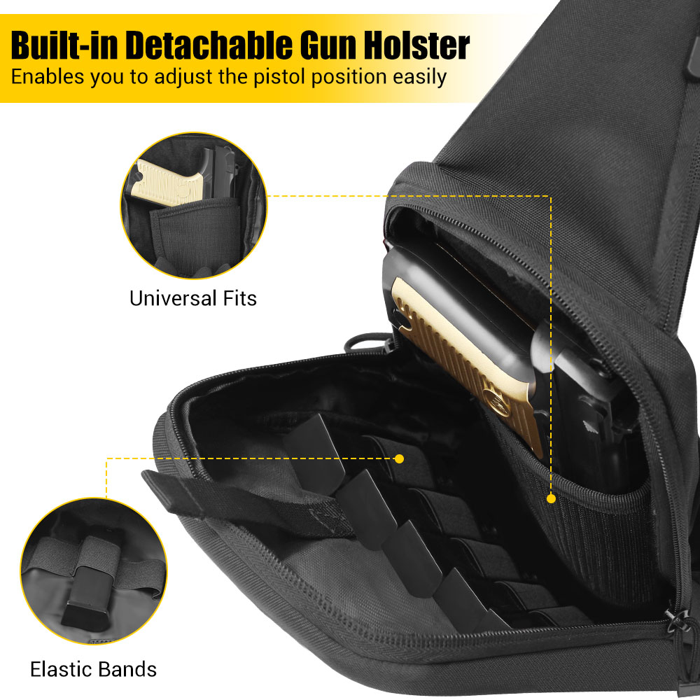 戦術的なピストルガンバッグ隠しキャリーガンホルスターハンドガ - Edc Concealed Carry Bag のレビューと価格