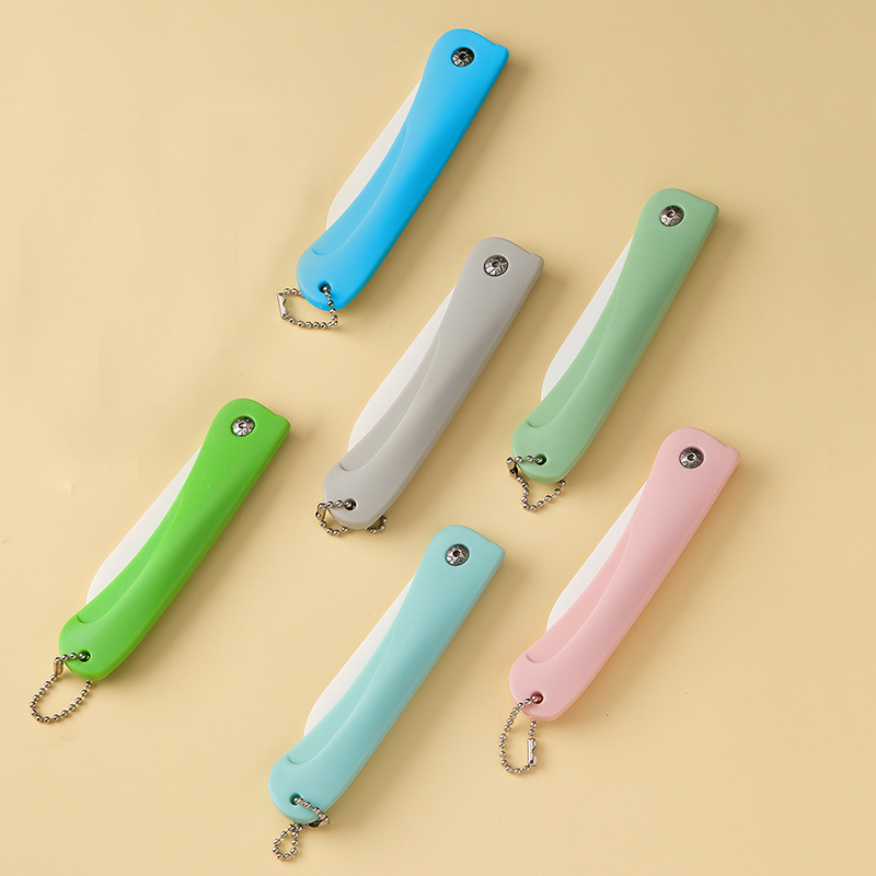 セラミックナイフキッチン小型切削工具ポータブルチェーン折りた - Pocket Knife Ceramic のレビューと価格