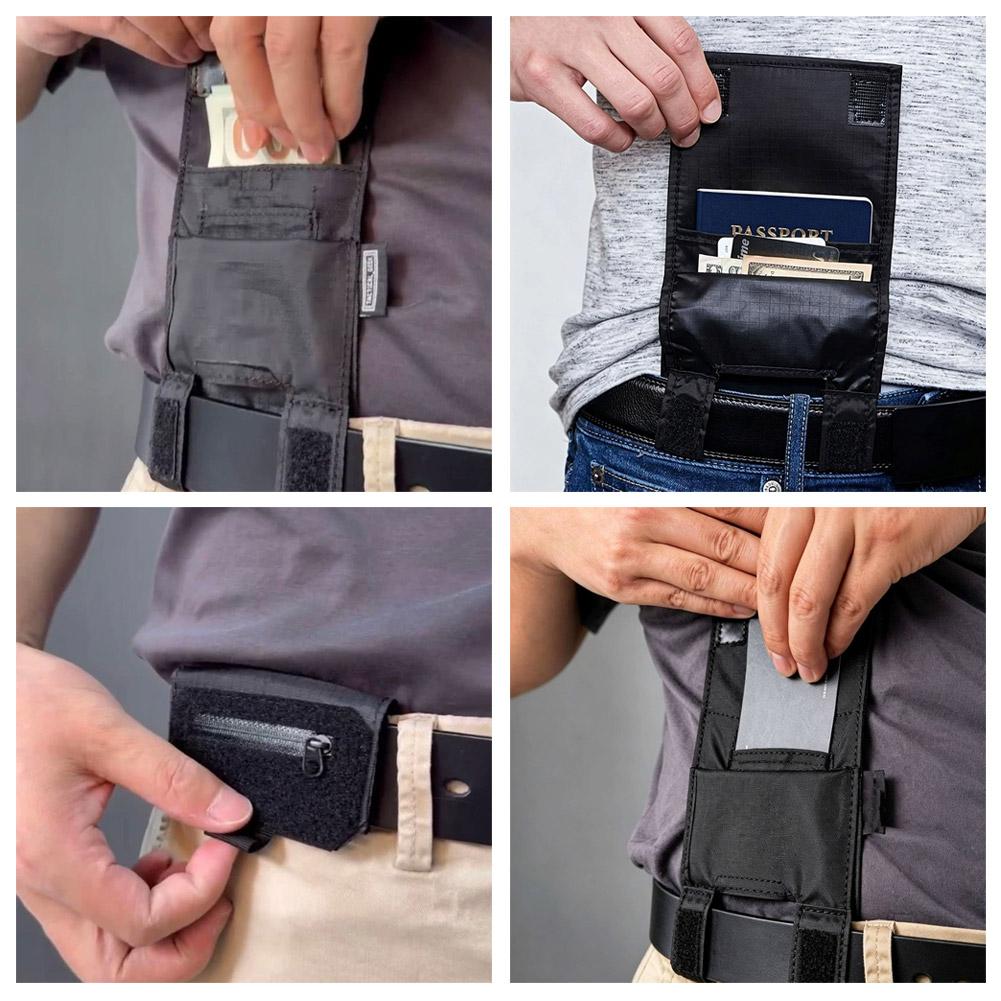 隠しトラベルウエストポーチ、現金とカード用の盗難防止マネーベ - Edc Concealed Carry Bag のレビューと価格