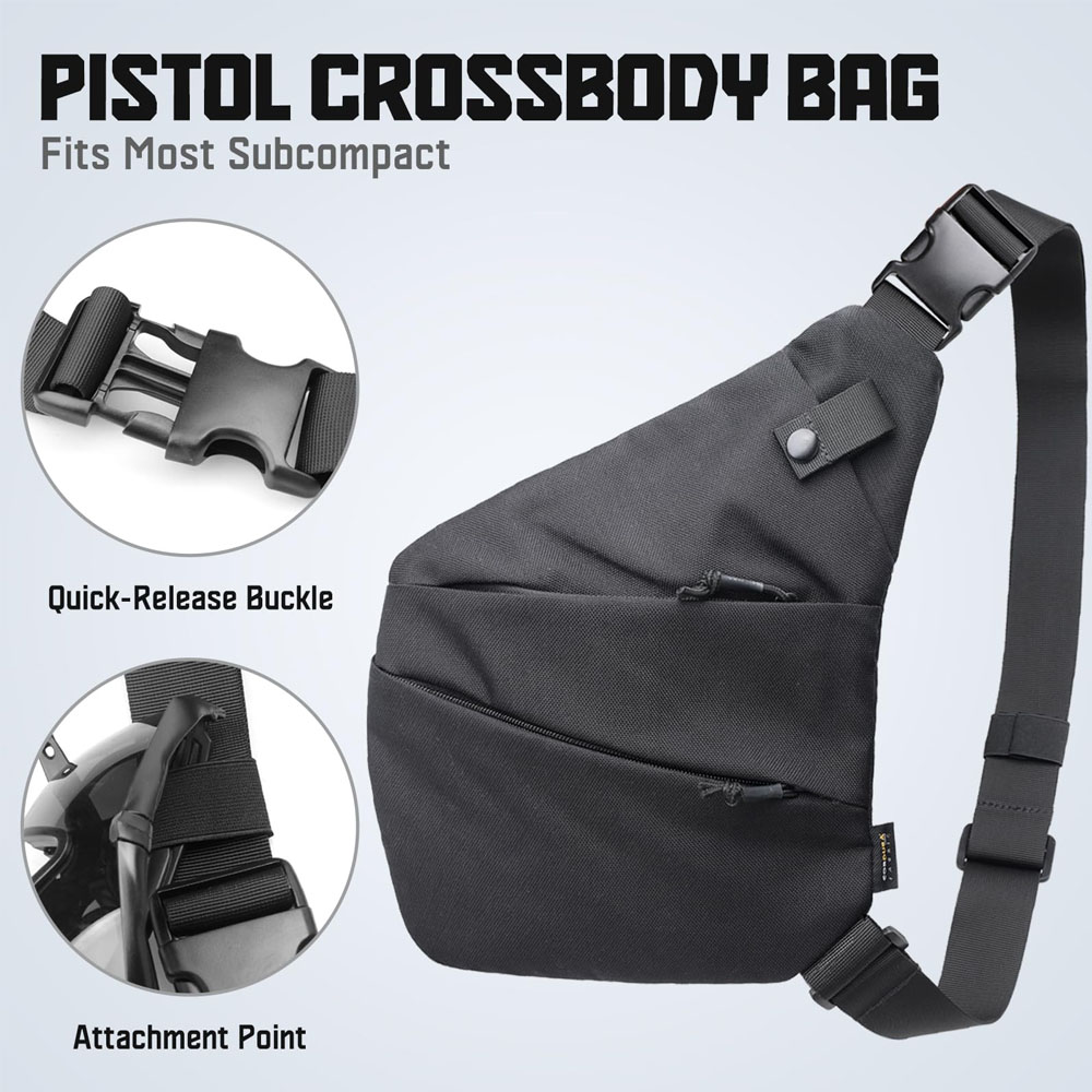 隠し戦術ピストルバッグ,メンズクロスボディバッグ,ピストルケ - Edc Concealed Carry Bag のレビューと価格