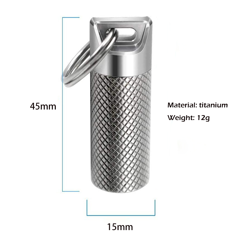チタン合金ミニ防水倉庫キーホルダーピルボックスポータブル防水 - Edc Pill Carry のレビューと価格