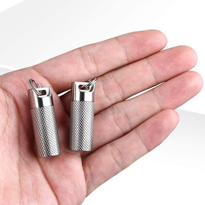 チタン合金ミニ防水倉庫キーホルダーピルボックスポータブル防水 - Edc Pill Carry のレビューと価格