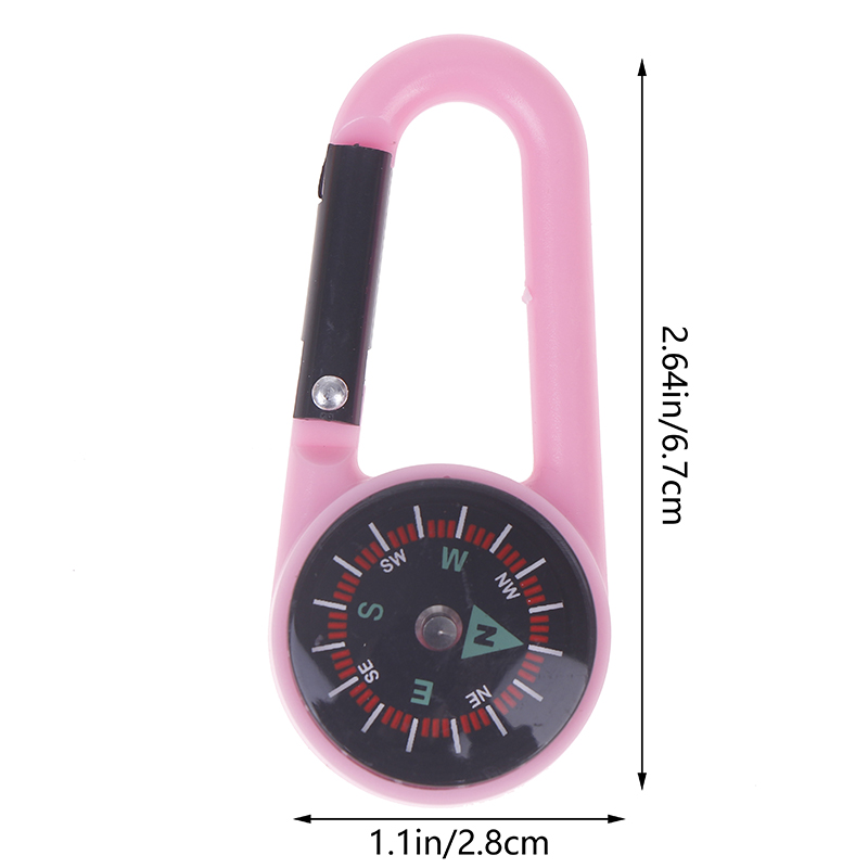 屋外 ABS ミニコンパスカラビナキャンプ多色キーホルダーク - Compass Keychain Mini のレビューと価格
