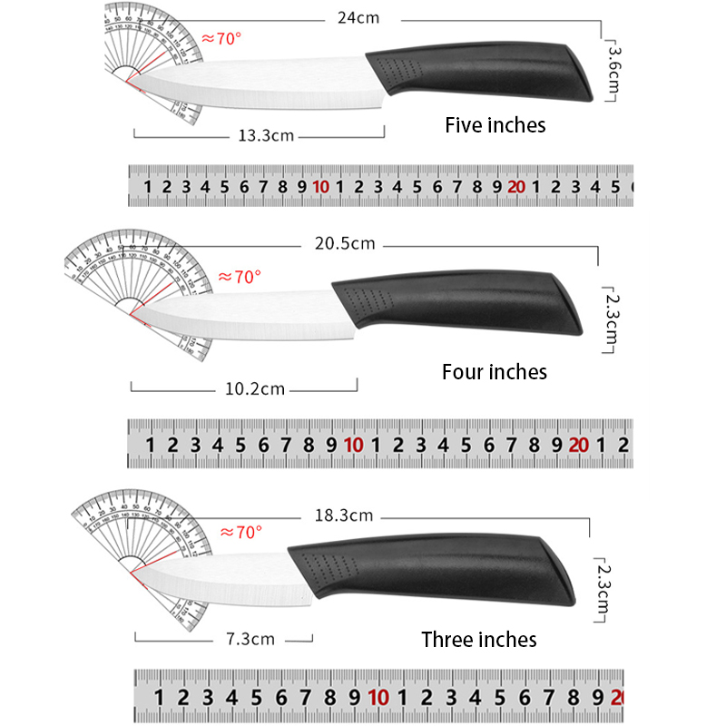 3/4/5 インチのセラミックナイフは錆びずに酸化に耐えるこ - Pocket Knife Ceramic のレビューと価格