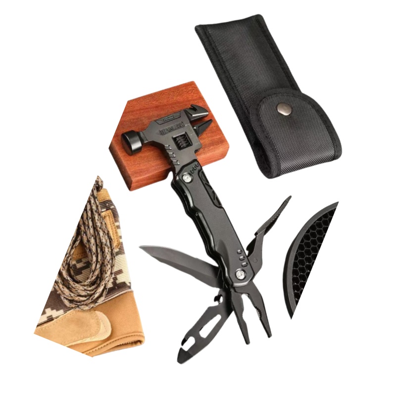 釣り用サバイバルマルチツールハンマー折りたたみ式EDCマルチ - Edc Carry Pliers のレビューと価格