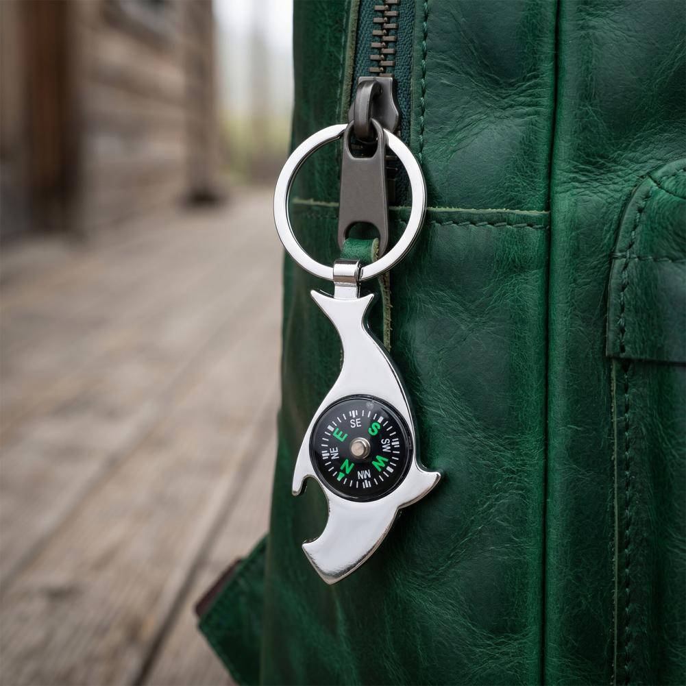 ミニコンパスキーホルダー ミニ合金コンパスキーホルダー ハイ - Compass Keychain Mini のレビューと価格