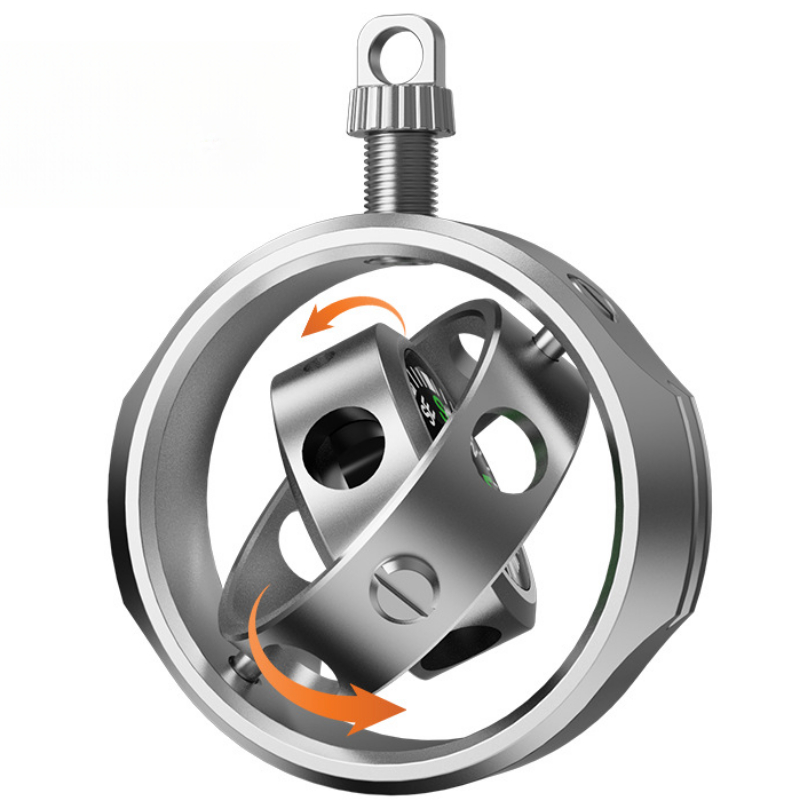 ミニコンパス指先フィジェットローラーキーホルダー回転フライホ - Compass Keychain Mini のレビューと価格