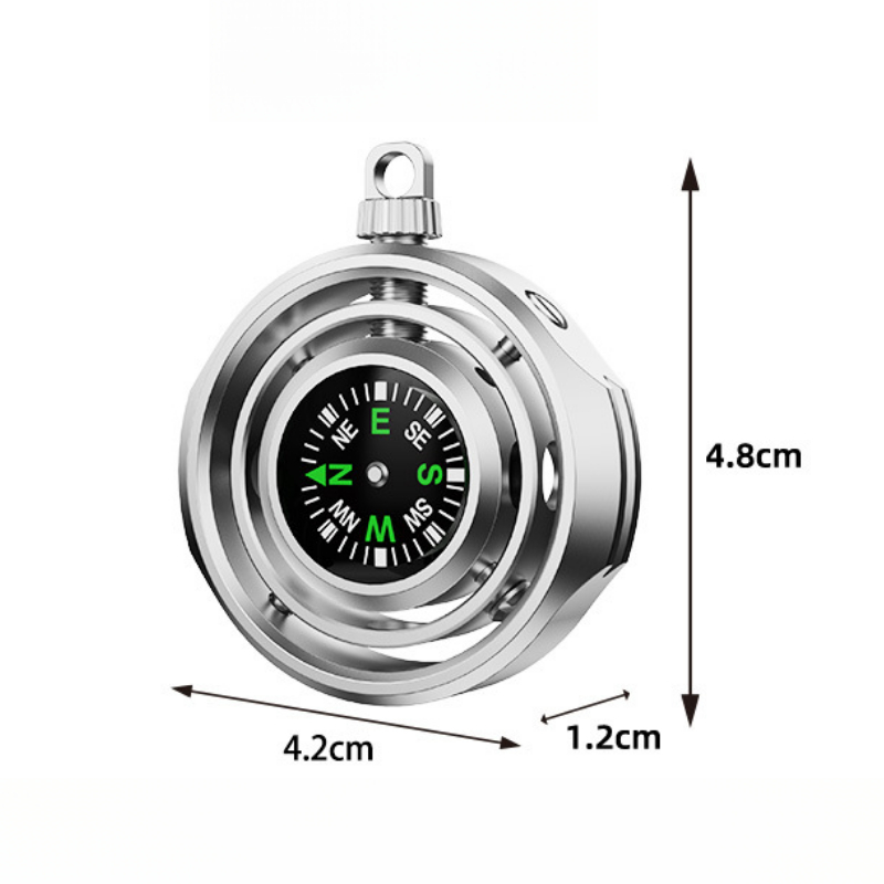 ミニコンパス指先フィジェットローラーキーホルダー回転フライホ - Compass Keychain Mini のレビューと価格