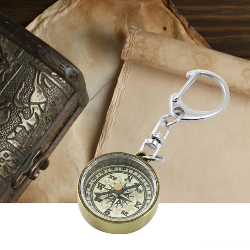 ホットセール登山用具キーホルダーヴィンテージツールポータブル - Compass Keychain Mini のレビューと価格