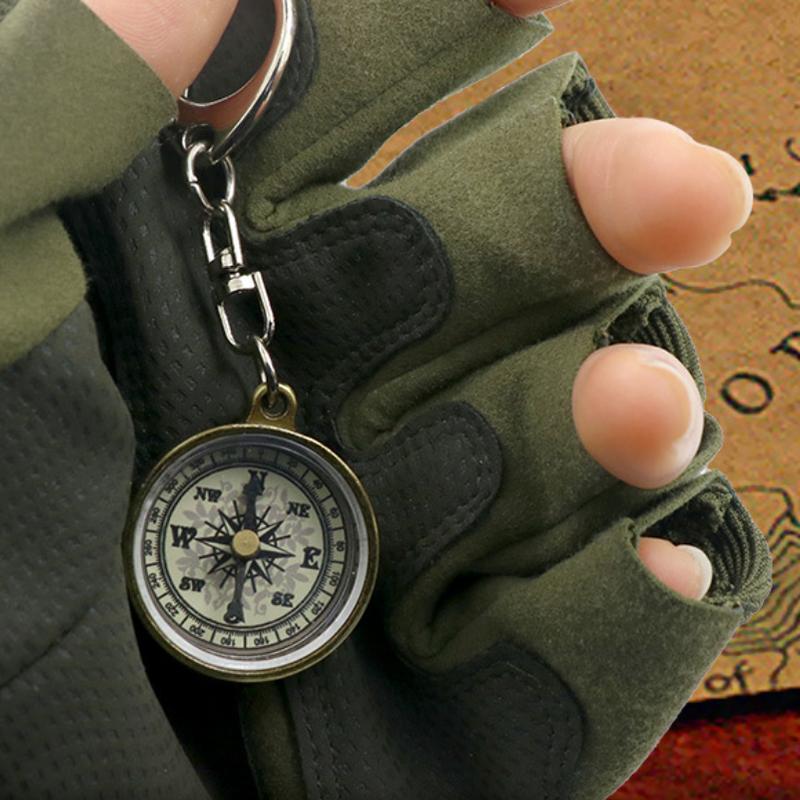 ホットセール登山用具キーホルダーヴィンテージツールポータブル - Compass Keychain Mini のレビューと価格
