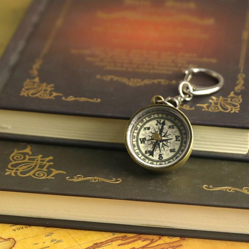 ホットセール登山用具キーホルダーヴィンテージツールポータブル - Compass Keychain Mini のレビューと価格