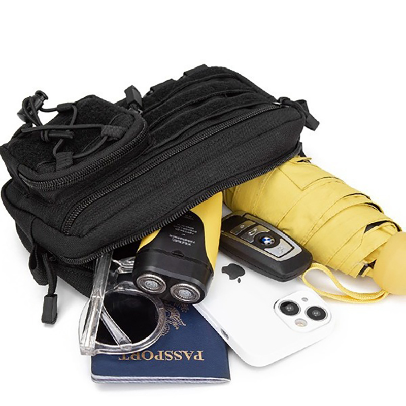 MOLLE水平戦術アドミンポーチフロントドローストリングポケ - Edc Front Carry Bag のレビューと価格
