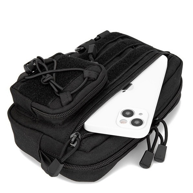 MOLLE水平戦術アドミンポーチフロントドローストリングポケ - Edc Front Carry Bag のレビューと価格