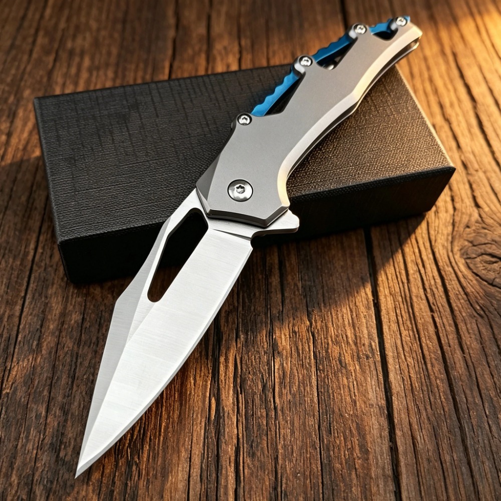 コンパクトなEDC折りたたみナイフ、D2鋼の刃、T6アルミニ - Edc Concealed Carry Knife のレビューと価格