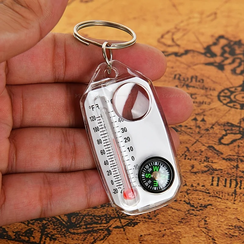 3 in 1 キーホルダーコンパス ポータブルミニキーホルダ - Compass Keychain Mini のレビューと価格