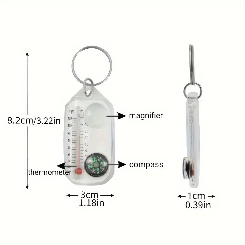 3 in 1 キーホルダーコンパス ポータブルミニキーホルダ - Compass Keychain Mini のレビューと価格