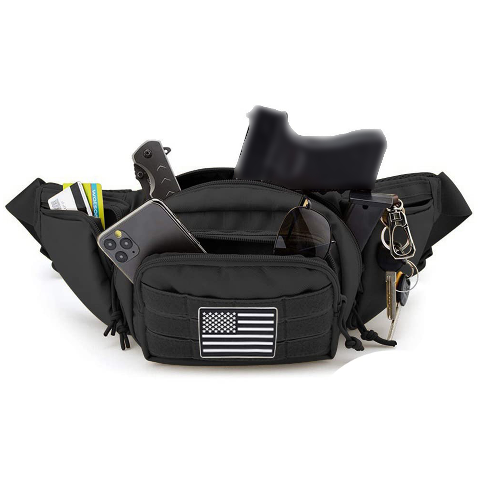 戦術的なファニーパックガンホルスター隠しキャリーピストルウエ - Edc Concealed Carry Bag のレビューと価格