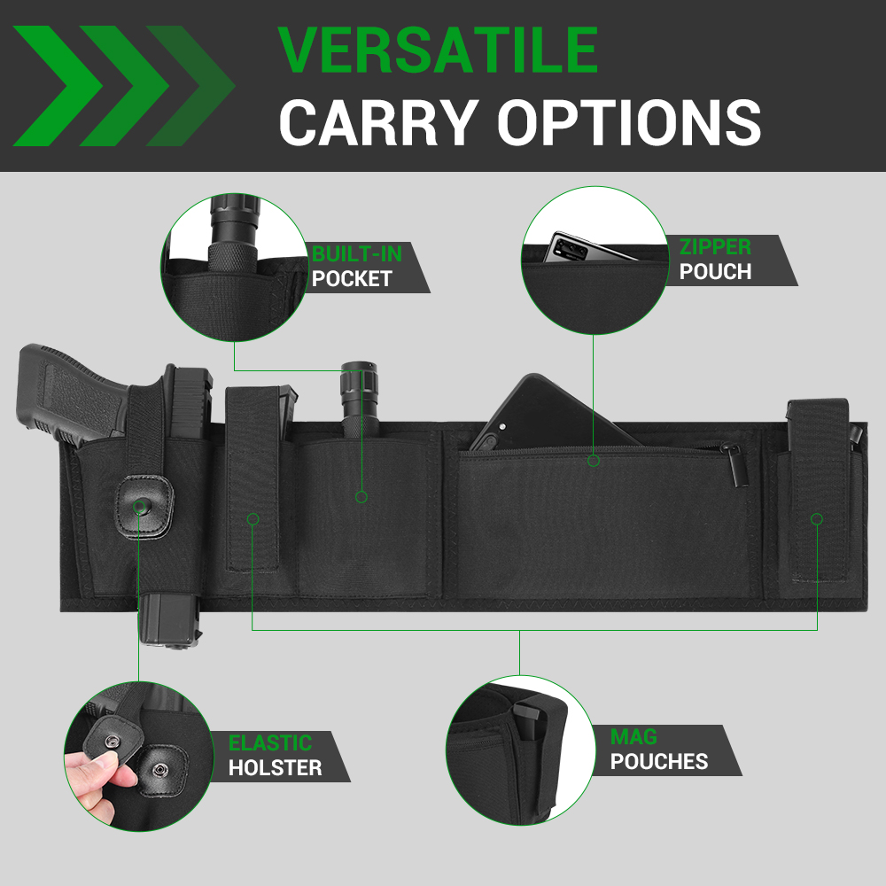 ベリーバンドガンホルスター隠しキャリーピストルホルスターウエ - Edc Carry Gun のレビューと価格