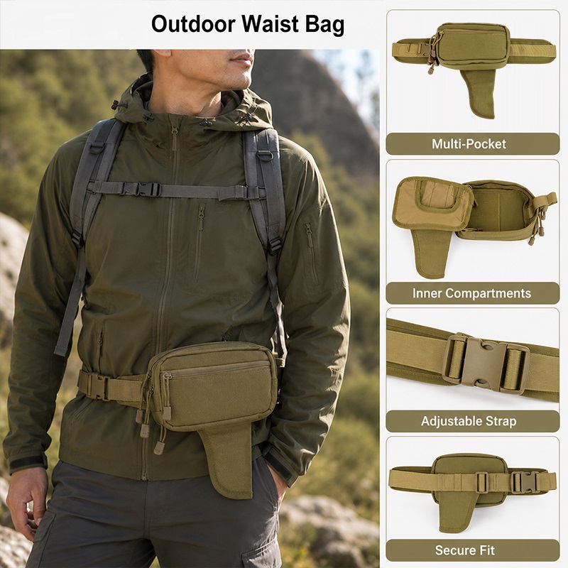 多機能ウエストバッグナイロン隠しキャリーホルスターEDCベル - Edc Concealed Carry Bag のレビューと価格