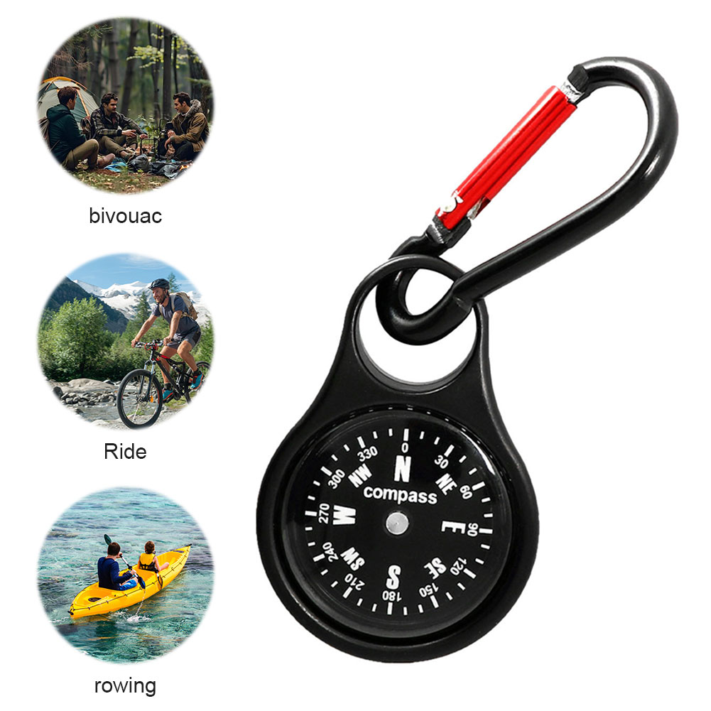ミニサバイバルコンパス カラビナ付き 軽量クイックハンギング - Compass Keychain Mini のレビューと価格
