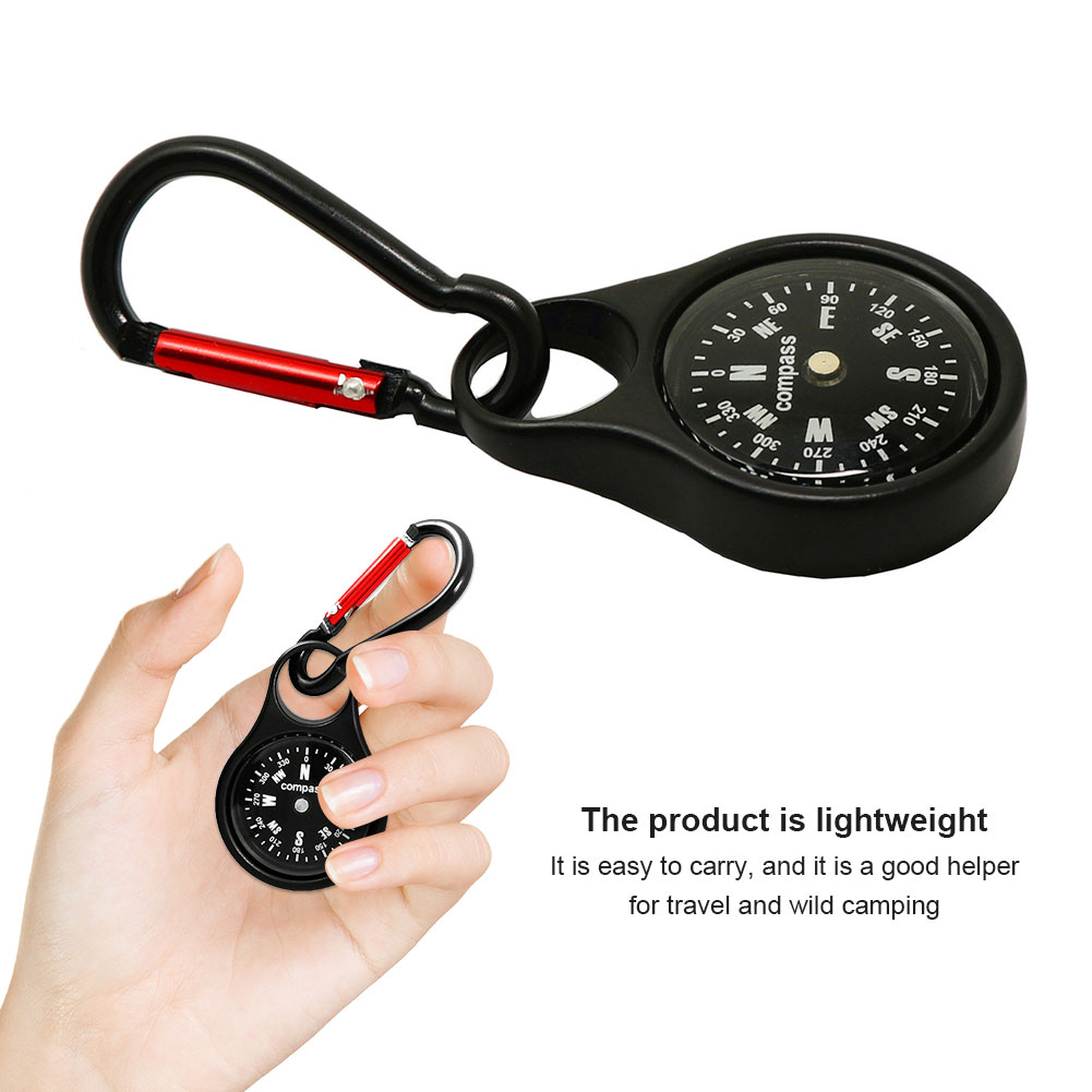 ミニサバイバルコンパス カラビナ付き 軽量クイックハンギング - Compass Keychain Mini のレビューと価格